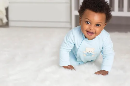 Vista 5 de Little Me Pijamas de algodón para bebés, ropa de dormir con pies para niños y niñas