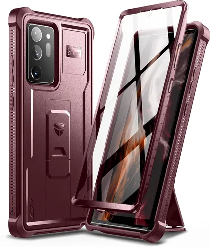 Vista 11 de Dexnor Funda para Samsung Galaxy Note 20 Ultra 5G, [Protector de pantalla y soporte integrados] Protección de grado militar resistente a prueba