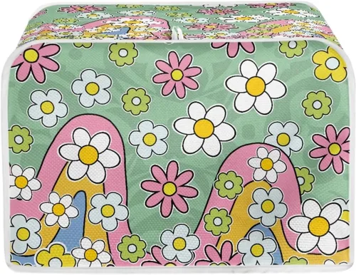 Vista 20 de chaqlin Cubierta para tostadora con estampado de chocolate, 2 rebanadas, resistente a las manchas, cubierta para horno de pan de diseño divertido