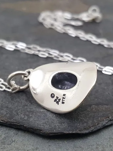 Vista 5 de Collar de plata de ley con dije 3D de vaquero vaquera y sombrero occidental, 18 pulgadas
