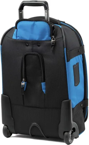 Vista 3 de Travelpro Luggage Bold - Rollaboard expandible de 22", AzulNegro, Maleta vertical enrollable expandible Bold Softside