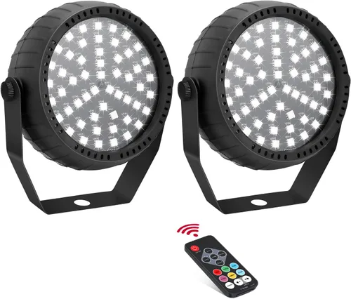 Vista 9 de Telbum luces estroboscópicas, 54 luces LED RGB súper brillantes, luz estroboscópica mini para fiestas, luces estroboscópicas de Halloween