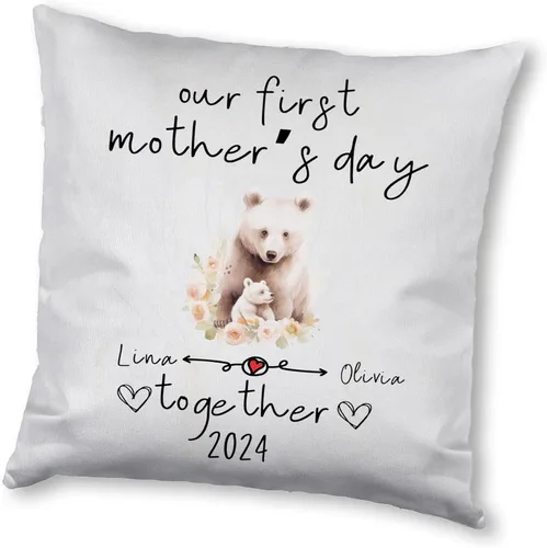 Vista 14 de Mother's Day Bear, Personalised Pillow Case Decor for Home, Present for Mom, Grandmother, for Her