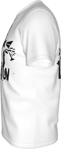 Vista 8 de Camiseta básica de poliéster para hombre, manga corta, cuello redondo, camiseta