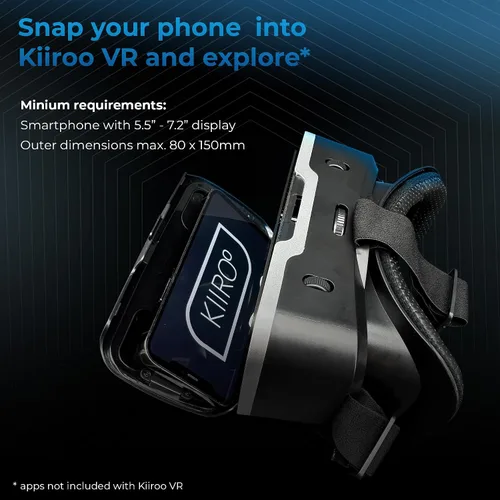 Vista 3 de Kiiroo VR Headset for Phone - Optimized for VR Content - for iPhone, Android & Windows - Fits 5.5"-7.2" Devices - Glasses-Friendly - 40mm HD Resin