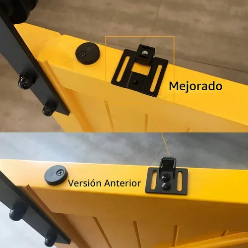 Vista 4 de 2 piezas de mecanismo de cierre suave para puerta de granero, amortiguador buffer de resorte, versión mejorada sin agujeros, herrajes para puertas
