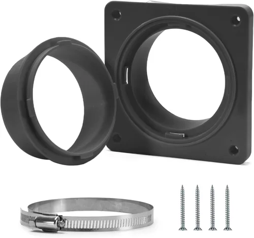 Vista 9 de Kit de Conector de Manguera de Ventilación para Secadora VIWINVELA - Placa de Pared para Ventilación de Secadora - Conector de Conducto de Secadora