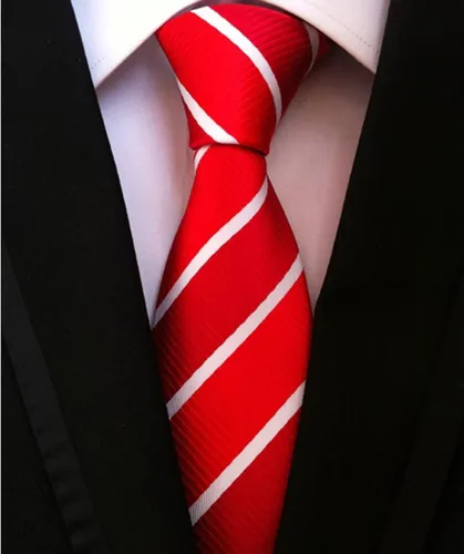 Vista 15 de Secdtie Corbata clásica de seda tejida jacquard a rayas para hombre