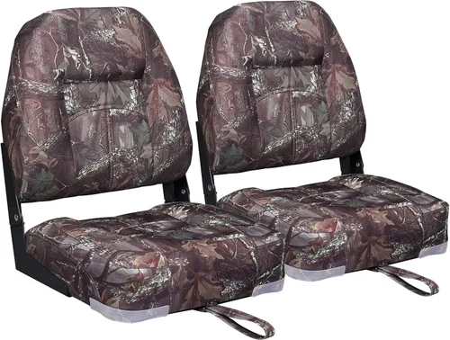 Vista 12 de Leader Accessories Un par de asientos plegables Elite para barco de pesca con respaldo bajo/alto (2 asientos)