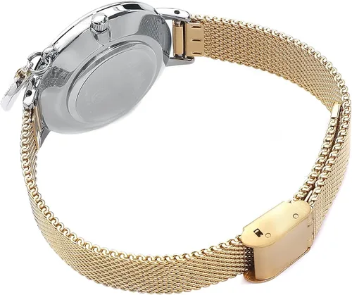 Vista 4 de Harry Potter Reloj dorado Snitch Charm adornado con cristales, Oro, Moderno