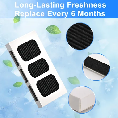 Vista 4 de Paquete de 6 filtros de aire de repuesto para refrigerador Paultra2, compatible con Frigidaire Pureair Ultra 2, Pure Air Ultra 2, Pureair Ultra II