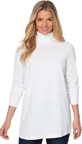 Vista 24 de Camisa algodón, cuello de tortuga, talla grande, Perfecta, para mujer. Banana