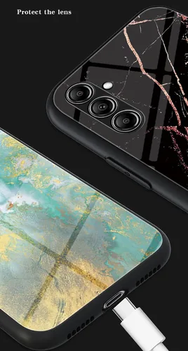 Vista 4 de Funda compatible con Google Pixel 1 XL, 3 en 1 (panel trasero de vidrio de PC+silicona TPU), funda anticaída, color negro