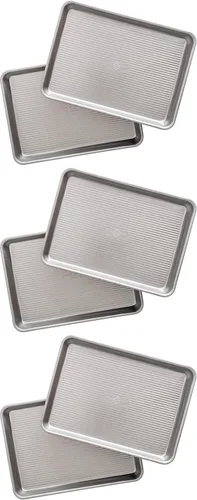 Vista 20 de USA Pan - Bandeja para hornear antiadherente de acero aluminizado para rollos de gelatina