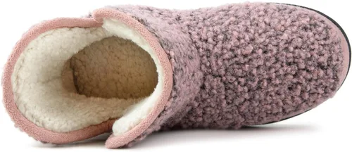 Vista 3 de RockDove - Pantuflas estilo botín de forro polar con espuma viscoelástica y suela de goma para mujer