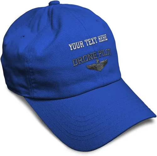 Vista 26 de Gorra de béisbol suave, dron, piloto, gris, bordado, insignias, ovnis, algodón, para papá veterano, sombreros para hombres y mujeres Aqua Design Only