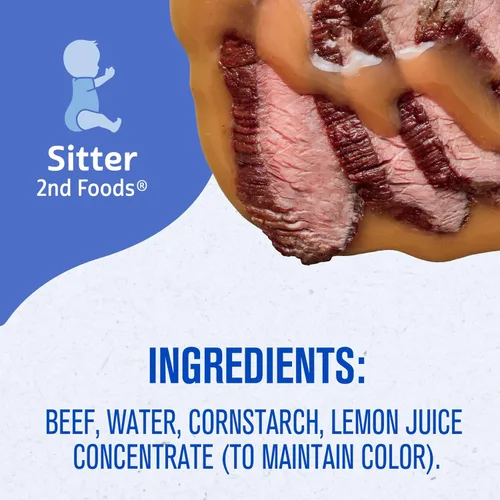 Vista 8 de Gerber Alimento para bebés de carne de res y salsa, 2.5 onzas, paquete de 10