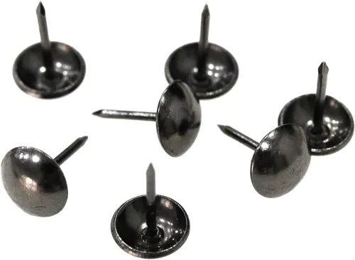 Vista 7 de BetterJonny - 500 tachuelas de tapicería decorativas para muebles, 0.669 x 0.433 in, tachuelas de metal negro para el pulgar para muebles tapizados
