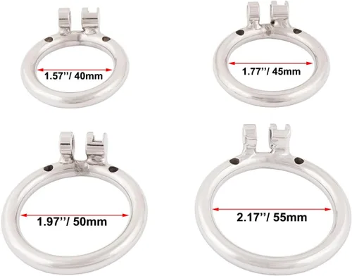 Vista 5 de TERNENCE Dispositivo de castidad masculina de metal, pequeño, acero inoxidable 304, cómodo, jaula para adultos, juguete sexual D240