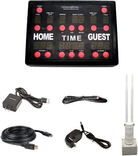 Vista 3 de Marcador electrónico de baloncesto (EBS) Mini v2 controlador (ahora con reloj de tiro) - Se utiliza para baloncesto, voleibol, lucha libre y más