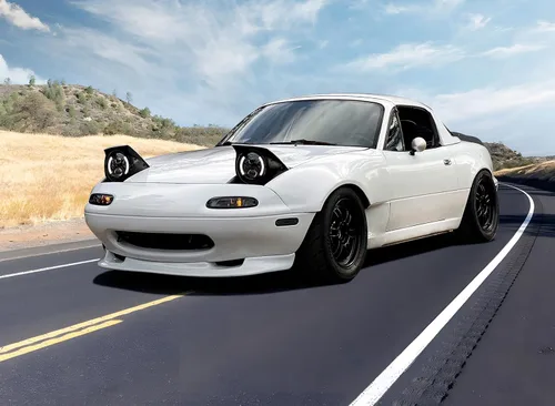Vista 2 de Spoiler para defensa delantero agregado de poliuretano Mazda 2 RX-MX5 90-97 - Tipo deportivo de 5 puertas.