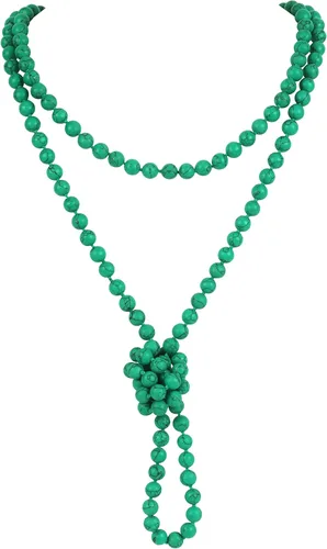 Vista 12 de Firstmeet Collar largo de cuentas de moda con nudo de cuerda, versátil, 60 pulgadas, joyería de disfraz para mujer Aqua Sky AB