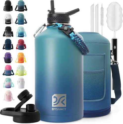 Vista 69 de DYSANKY Botella de agua aislada de 32 onzas, metal al vacío de acero inoxidable grueso, jarra de agua deportiva portátil para gimnasio y senderismo