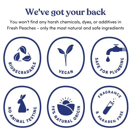 Vista 6 de Fresh Peaches Gel de papel higiénico, alternativa a toallitas húmedas – Seguro para enjuagar, una forma más limpia de limpiar – Aerosol de papel