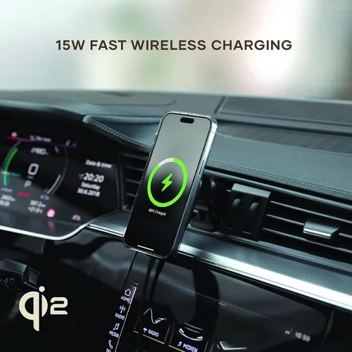 Vista 3 de Satechi Cargador de coche y cargador inalámbrico OntheGo™ 3 en 1 para iPhone, AirPods, Apple Watch