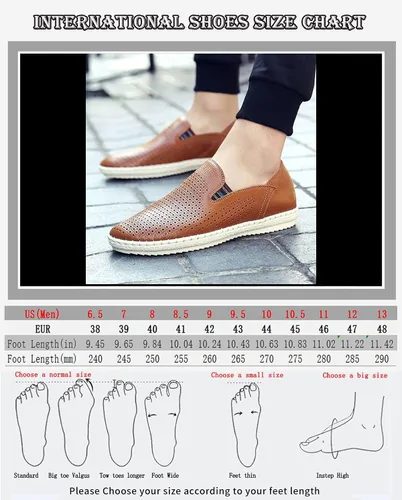 Vista 6 de mitvr Mocasines casuales de cuero para hombre, zapatos suaves para caminar