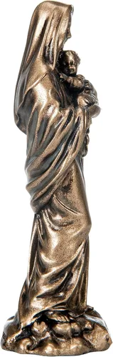 Vista 3 de BEAUTIFUL GREEK STATUES Virgen María Madre de Jesús Madonna - Estatua de bronce fundido en frío en miniatura de 3.5 pulgadas