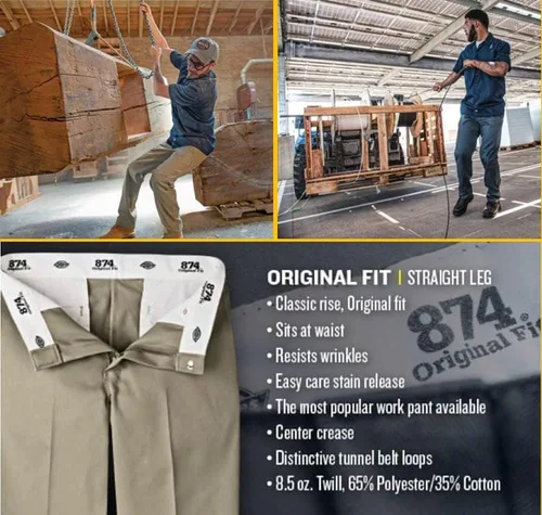 Vista 6 de Dickies - Pantalones de trabajo originales 874, para hombre