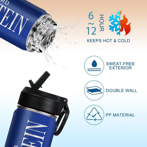 Vista 7 de PUREFLY Se envía desde Estados Unidos, Botella de agua personalizada para niños y adultos con nombre grabado, Botella de agua deportiva de acero