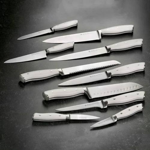 Vista 5 de Henckels Forged Accent - Juego de 20 bloques de cuchillos autoafilables - Mango blanco roto