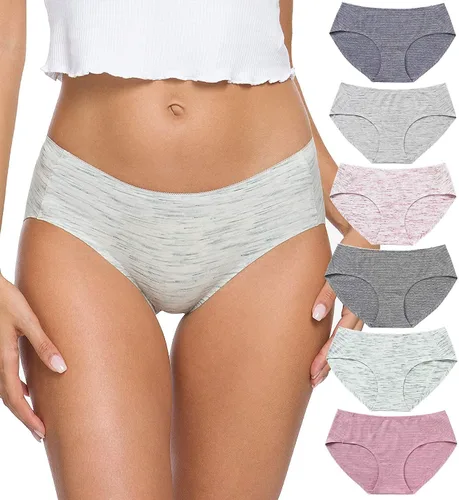 Vista 11 de Wealurre Bikini de algodón bragas transpirables para mujer, ropa interior cómoda sin costuras B2/W2/A2