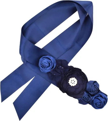 Vista 2 de Bridesmaid Waist Band Flower Satin Bridal Waist Belt for WeddingPartyBridal dress