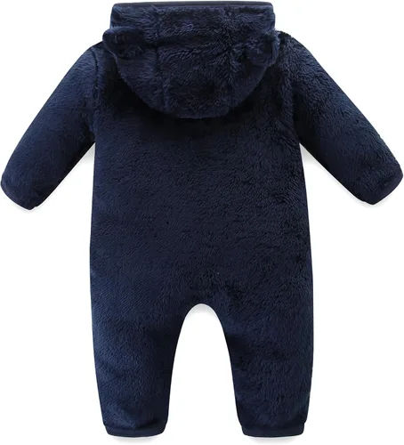 Vista 2 de Baby Fleece Winter Jumpsuit Cute Cartoon Comfy Fluffy Romper for 0-18M
