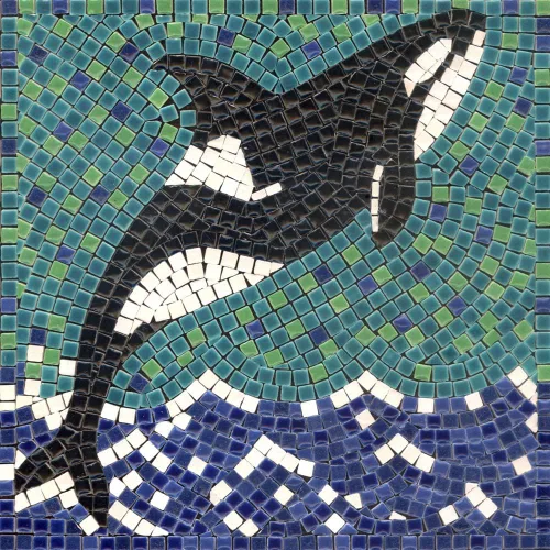 Vista 9 de Crea una verdadera obra de arte de mosaico con nuestro kit de hazlo tú mismo, acuario cuadrado de 7 pulgadas (18 cm)