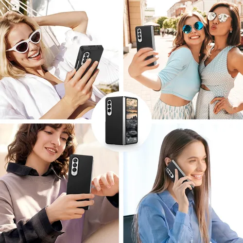 Vista 5 de Funda para Samsung Galaxy Z Fold 4, funda de silicona para Galaxy Z Fold 4 de silicona suave líquida Slim Fit a prueba de golpes Funda protectora