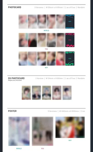Vista 3 de TXT - The Chaos Chapter: Freeze [World + You + Boy Full Set ver.] (El segundo álbum) [Pre-Order] 3CD+3Photobook+3 Póster plegado+Otros