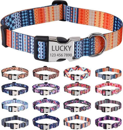 Vista 6 de Collar de perro personalizado con la bandera estadounidense, collar patriótico para perro del 4 de julio, collares temáticos para perros para el Día