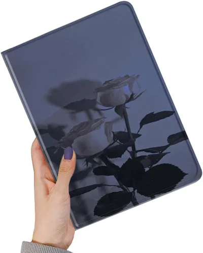 Vista 2 de kaitesi Funda floral compatible con iPad 6ª 5ª generación 9.7 pulgadas iPad Air/Air 2, diseño de flores, bonita funda inteligente de piel delgada