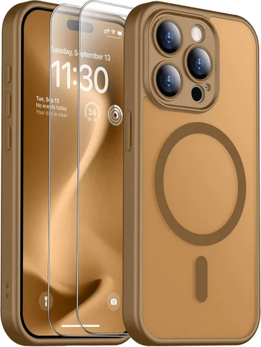 Vista 75 de SPIDERCASE Funda magnética translúcida diseñada para iPhone 11, con 2 protectores de pantalla de vidrio templado, antihuellas, para iPhone 11 de 6.1