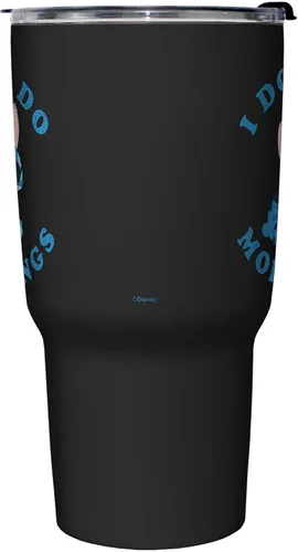 Vista 2 de Disney Stitch Mornings - Taza de viaje aislada de acero inoxidable, 27 onzas, multicolor