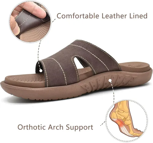 Vista 3 de KuaiLu - Sandalias ortopédicas de moda para mujeres, ligeras, tipo tenis deportivos, con plantilla de goma suave. Sandalias con cierre tipo slip-on