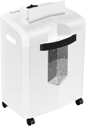 Vista 9 de Bonsaii Trituradora de papel de microcorte de 12 hojas, funcionamiento continuo de 55 minutos, tritura CDs/tarjetas de crédito/grapas, contenedor