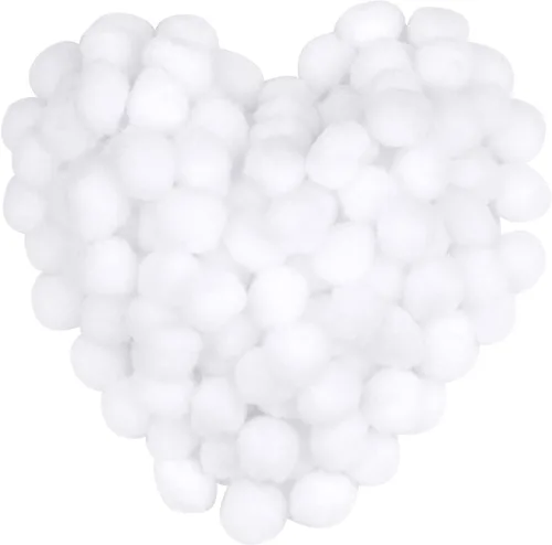 Vista 28 de MORFEN 150 pompones, pompones negros de 1 pulgada, bolas de pompón mullido, pequeños pompones para manualidades, proyectos de manualidades