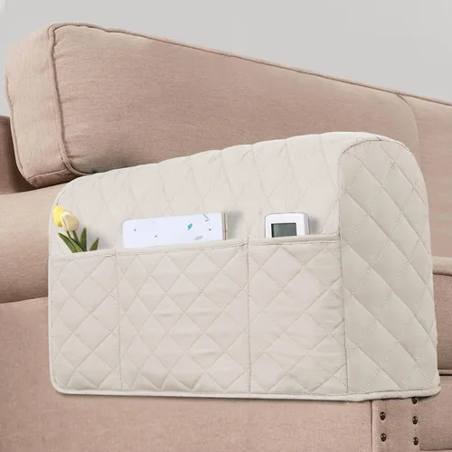 Vista 12 de H.VERSAILTEX Fundas para reposabrazos de sofá resistentes al agua, soporte de brazo de sofá con control remoto, organizador de reposabrazos