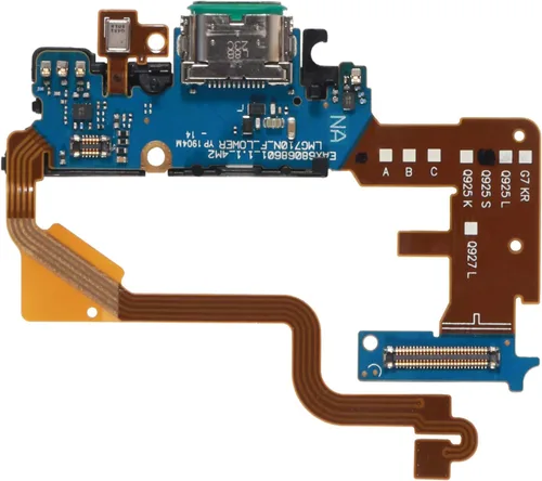 Vista 3 de Reemplazo del puerto de carga del conector de base USB con cable flexible de micrófono compatible con LG G7 ThinQ (versión de EE. UU.) G710VM