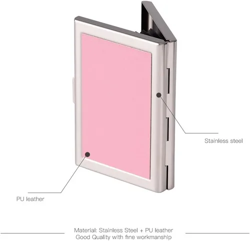Vista 5 de Soporte de tarjeta de crédito RFID de metal para tarjetas de crédito para mujeres y hombres